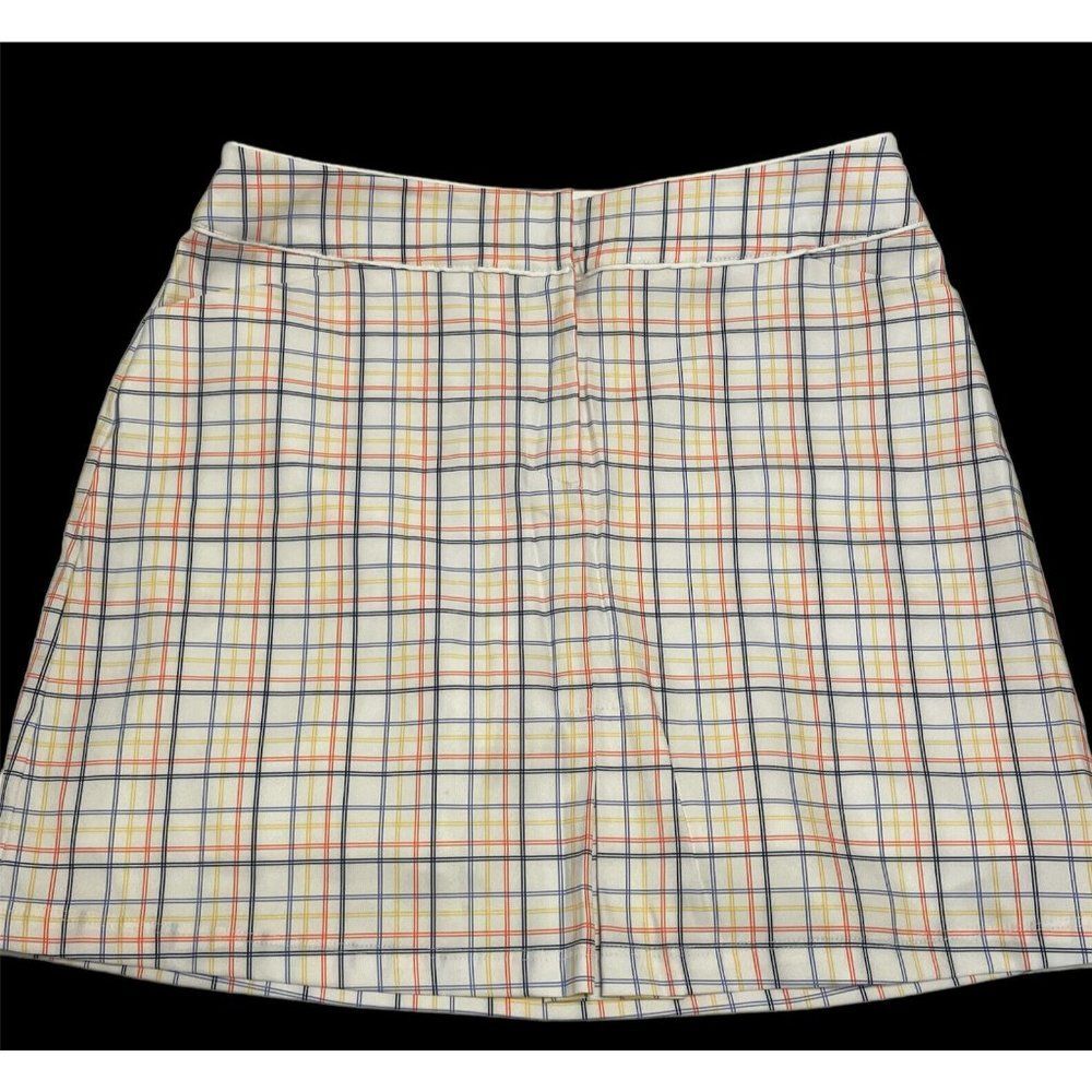 Tail Women’s Sz 6 Skort Golf Tennis Stretch Pocket Zipper Striped Graph Design